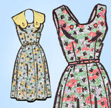 Anne Adams 4674: 1950s Misses Sun Dress w Collar Sz 39 B Vintage Sewing Pattern - Vintage4me2