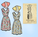 Anne Adams 4674: 1950s Misses Sun Dress w Collar Sz 39 B Vintage Sewing Pattern - Vintage4me2
