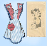 Anne Adams 4684: 1940s Misses Farm Kitchen Apron Size Med Vintage Sewing Pattern
