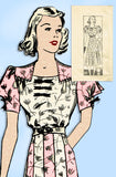 Anne Adams 4718: 1930s Misses Dress 12 Gore Skirt Sz 32B Vintage Sewing Pattern