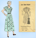 1940s Vintage Anne Adams Pattern 4759 Stunning Misses Dress Sz 36 Bust