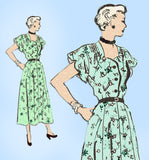 1940s Vintage Anne Adams Pattern 4759 Stunning Misses Dress Sz 36 Bust