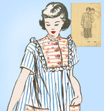 Anne Adams 4782: 1950s Misses Smock Sz 32 34 Bust Vintage Sewing Pattern - Vintage4me2