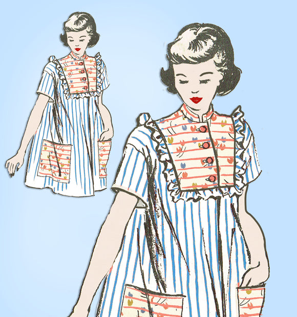 Anne Adams 4782: 1950s Misses Smock Sz 32 34 Bust Vintage Sewing Pattern - Vintage4me2