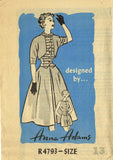 1950s Original Vintage Anne Adams Pattern 4793 Halter Top Shorts Skirt & Bolero