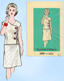 Anne Adams 4969: 1960s Plus Size 2 Piece Dress 40 Bust Vintage Sewing Pattern - Vintage4me2