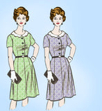 Anne Adams 4973: 1960s Misses Day Dress Sz 35 Bust Vintage Sewing Pattern - Vintage4me2