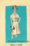 Anne Adams 4973: 1960s Misses Day Dress Sz 35 Bust Vintage Sewing Pattern - Vintage4me2
