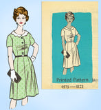 Anne Adams 4973: 1960s Misses Day Dress Sz 35 Bust Vintage Sewing Pattern - Vintage4me2