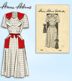 1950s Original Vintage Anne Adams Sewing Pattern 4980 Womens Dress Size 38 Bust