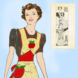Anne Adams 4981: 1930s Misses Farm Kitchen Apron 40-42 B Vintage Sewing Pattern - Vintage4me2