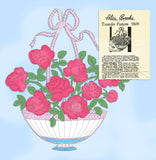 Alice Brooks 5808: 1930s Uncut Flower Basket Bedspread Embroidery Transfer