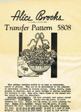 Alice Brooks 5808: 1930s Uncut Flower Basket Bedspread Embroidery Transfer