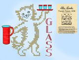 1930s Vintage Alice Brooks Embroidery Transfer 6338 Uncut X-Stitch Cat Tea Towels