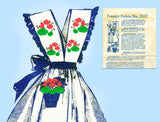 Alice Brooks 7027: 1940s Uncut Misses Embroidered Apron Vintage Sewing Pattern