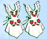 Alice Brooks 7302: 1940s Uncut Misses Embroidered Apron Vintage Sewing Pattern