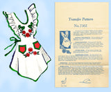 Alice Brooks 7302: 1940s Uncut Misses Embroidered Apron Vintage Sewing Pattern
