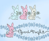 1940s Alice Brooks Embroidery Transfer 7404 Uncut Kids Bunny Pcases
