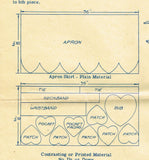 Alice Brooks 7458: 1940s Uncut Misses Heart Apron Vintage Transfer Sewing Pattern
