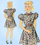 1930s Vintage Advance Sewing Pattern 1981 Cute Toddler Girls Dress Size 6