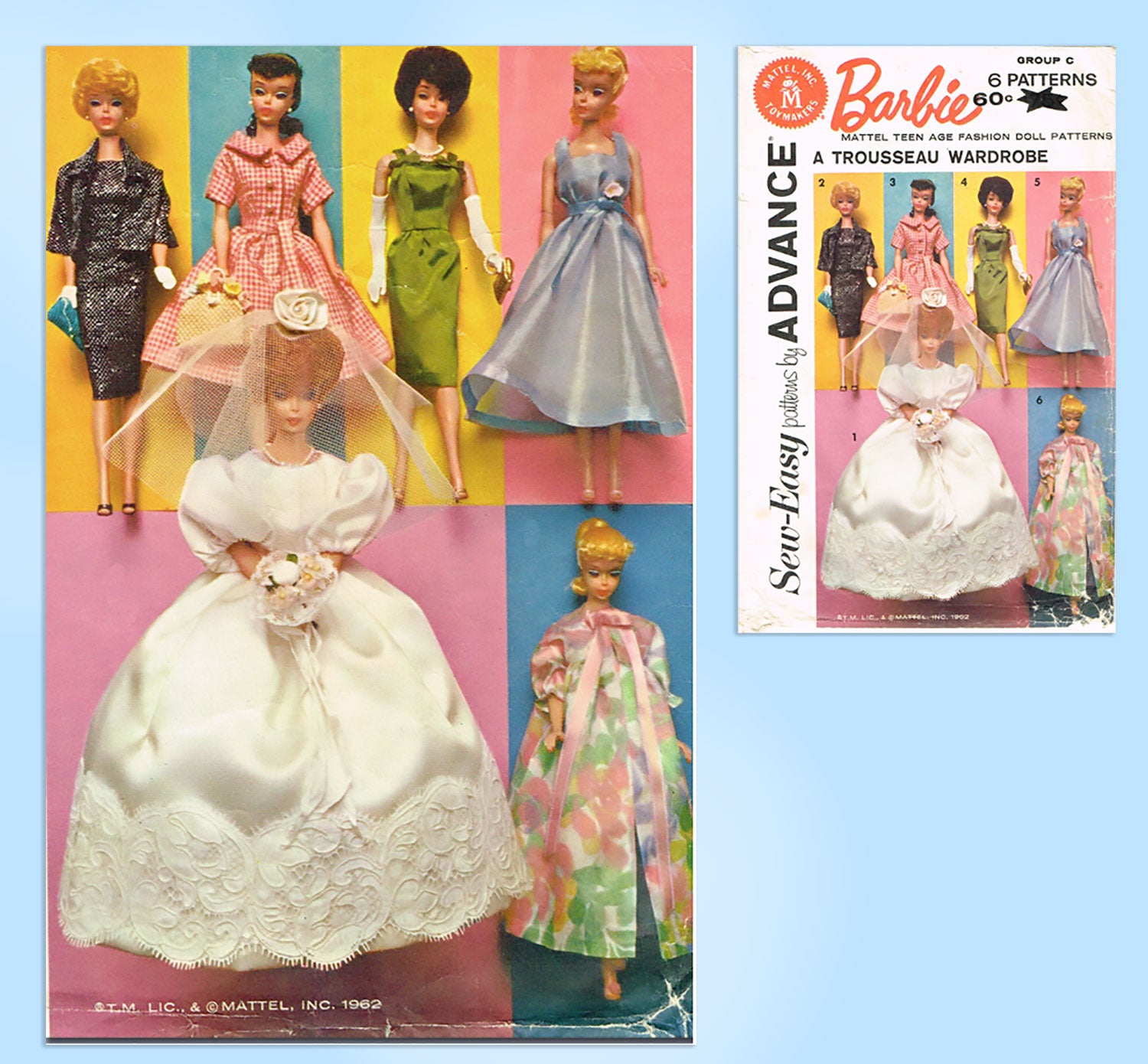 Barbie Doll Clothes Pattern Advance 9939 Vintage Barbie Clothes PDF Instant  Download 