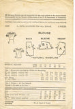 1940s Vintage Advance Sewing Pattesrn 4091 WWII Misses Peasants Blouse Size 12