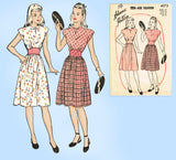 1940s Vintage Advance Sewing Pattesrn 4093 Teen Misses Dress Size 30 Bust