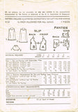 Advance 4135: 1940s Toddler Girls Slip & Panties Sz 4 Vintage Sewing Pattern