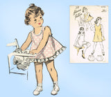 Advance 4135: 1940s Toddler Girls Slip & Panties Sz 4 Vintage Sewing Pattern