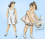 Advance 4135: 1940s Toddler Girls Slip & Panties Sz 4 Vintage Sewing Pattern