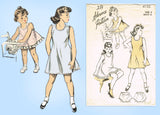 Advance 4135: 1940s Toddler Girls Slip & Panties Sz 4 Vintage Sewing Pattern