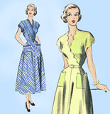 1940s Vintage Advance Sewing Pattern 5140 Uncut Misses Bias Cut Dress Sz 34 B
