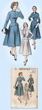 1950s Vintage Advance Sewing Pattern 6309 Misses Peplum Suit Size 17 35 Bust