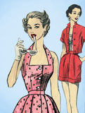 1950s Vintage Advance Sewing Pattern 6394 Misses Halter Top Shorts Skirt Sz 32 B - Vintage4me2