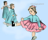 1950s Vintage Advance Sewing Pattern 6571 Learn to Sew Toni Doll Clothes ORIG