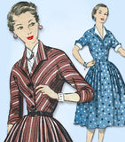 1950s Vintage Advance Sewing Pattern 6896 Misses Bias Cut Day Dress Size 10 28B
