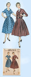1950s Vintage Advance Sewing Pattern 6896 Misses Bias Cut Day Dress Size 10 28B