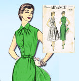 1950s Vintage Advance Sewing Pattern 7111 Women's Shirtwaist Sun Dress Size 38 B - Vintage4me2