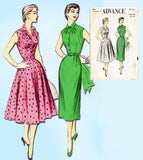 1950s Vintage Advance Sewing Pattern 7111 Women's Shirtwaist Sun Dress Size 38 B - Vintage4me2