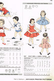 1950s Vintage Advance Sewing Pattern 8627 Cute Toddler Girls Sun Dress Size 2 - Vintage4me2