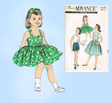 1950s Vintage Advance Sewing Pattern 8660 Uncut Girls Shirt Shorts Jumper Sz 10