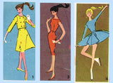 Advance 9939: 1960s Mid Mod Barbie Doll Clothes Set Vintage Sewing Pattern vintage4me2
