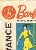 Advance 9939: 1960s Mid Mod Barbie Doll Clothes Set Vintage Sewing Pattern