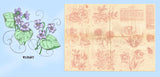 1950s Aunt Marthas Embroidery Transfer 3698 Uncut Floral Pilllowcase Motifs