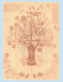 1960s Uncut Aunt Martha's Embroidery Transfer 3702 Flower Basket Bedspread