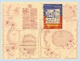 1950s Uncut Aunt Marthas Embroidery Transfer 647 Uncut Pansy Motifs for Bedroom Linens