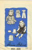 1940s Original Vintage Anne Adams Sewing Pattern 4531 Rare 22in Doll Clothes Set