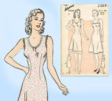 Advance 2567: 1940s Lovely Misses WWII Slip Size 32 Bust Vintage Sewing Pattern