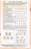 1960s Vintage Advance Sewing Pattern 2708 Toddler Girls Dress and Pinafore Size 4
