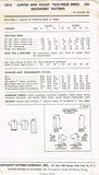 1960s Vintage Advance Sewing Pattern 3015 Uncut Misses 2 Pc Dress Size 14 34B
